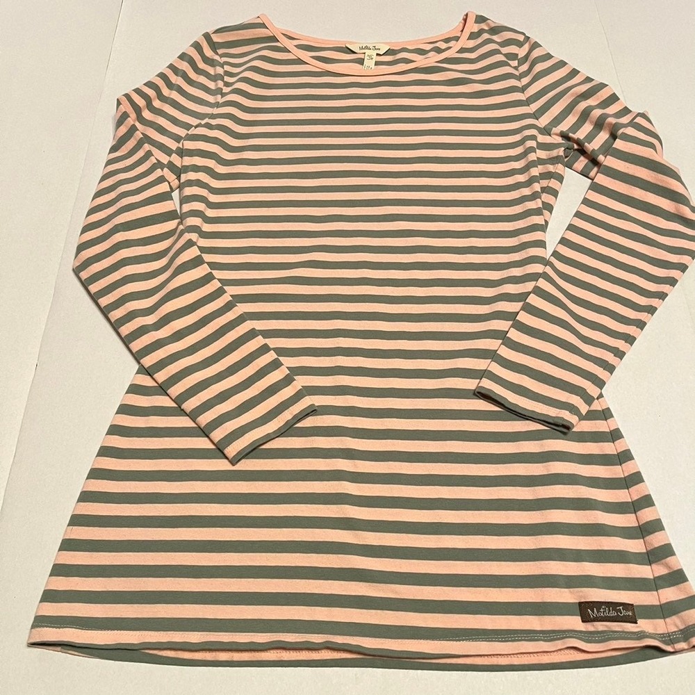 Matilda Jane Striped long sleeve fitted shirt or tunic Size medium